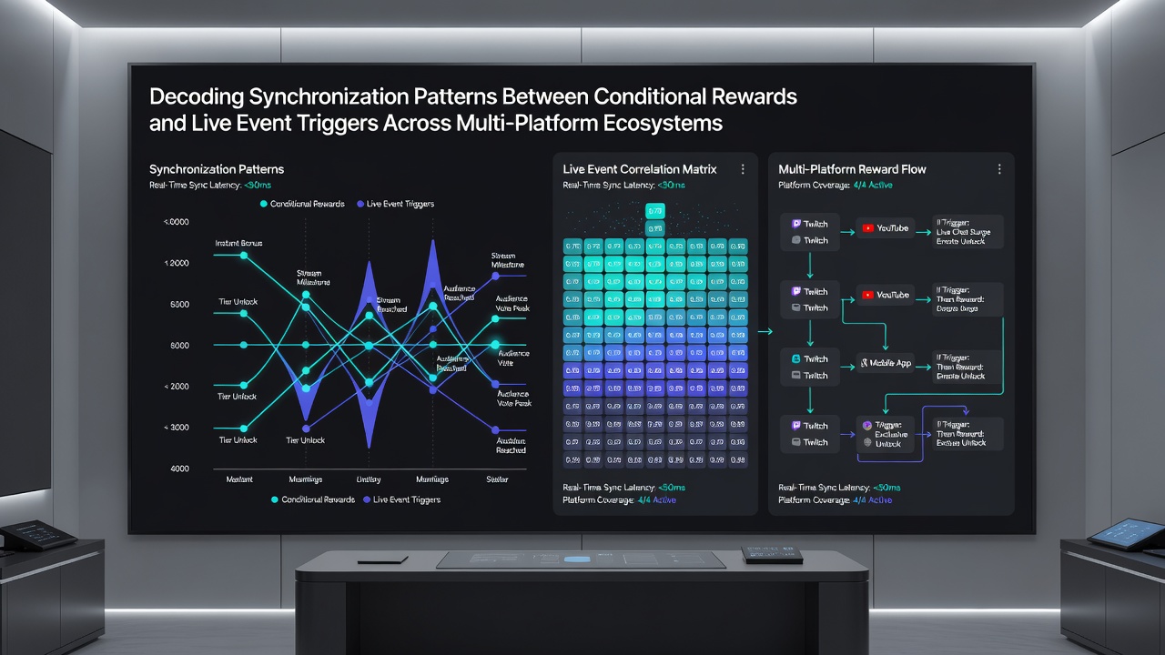 Visualization of data flows connecting live triggers to reward conditions across wagering platforms