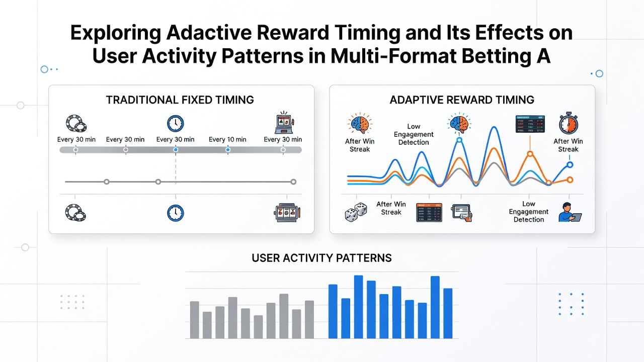 Chart displaying user activity metrics before and after adaptive reward timing implementation
