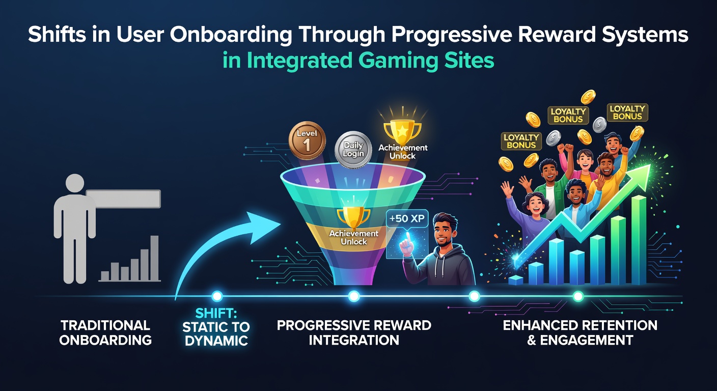 Integrated gaming platform dashboard showing progressive reward tiers and user onboarding progress indicators