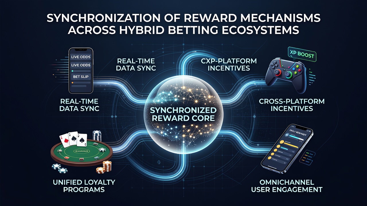 Illustration of reward synchronization flow between mobile sports betting and online casino interfaces
