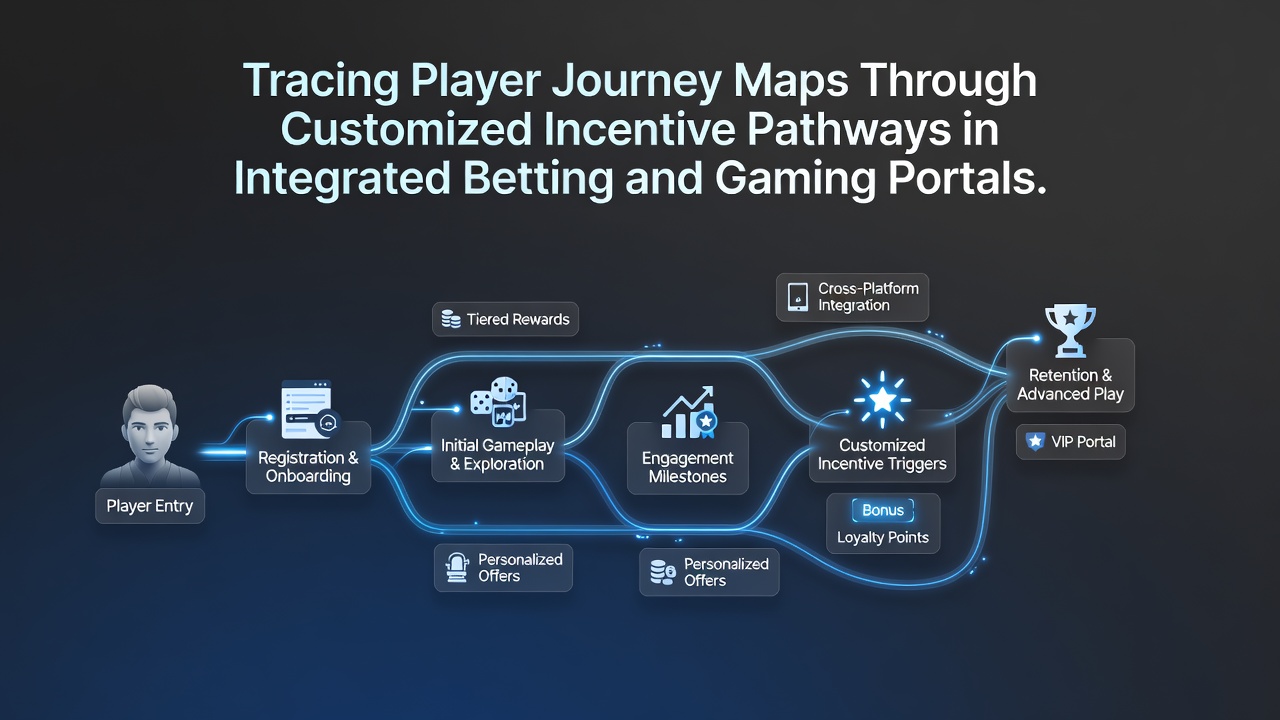 Illustration of player journey mapping through incentive pathways in integrated betting platforms